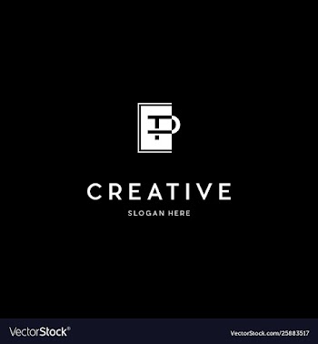 Letter tp creative business logo design vector image