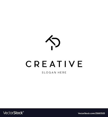 Letter tp creative business logo design vector image