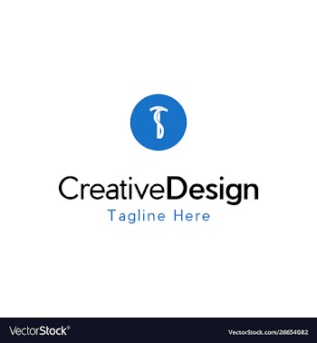 Letter ts in circle creative logo design vector image