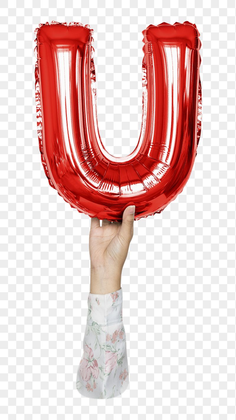 Letter U balloon png sticker, | Free PNG - rawpixel