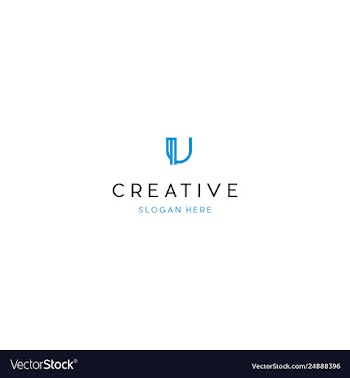 Letter u building creative business logo design vector image