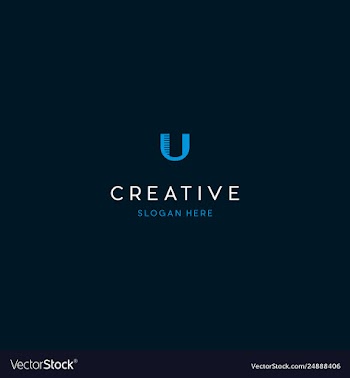 Letter u building creative business logo design vector image