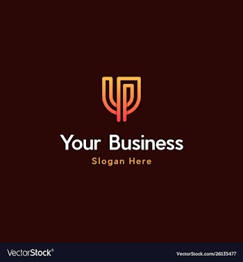 Letter u line creative business logo vector image