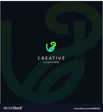 Letter u naturally creative business logo design vector image