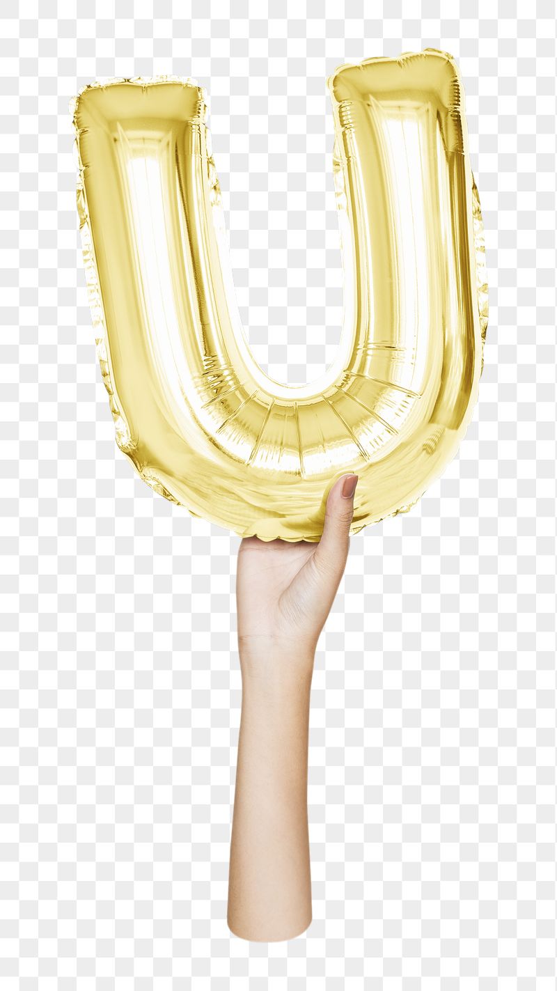 Letter U png gold balloon | Free PNG - rawpixel