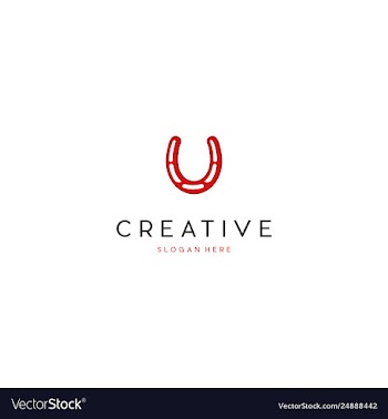 Letter u sausage delicious creative logo vector image
