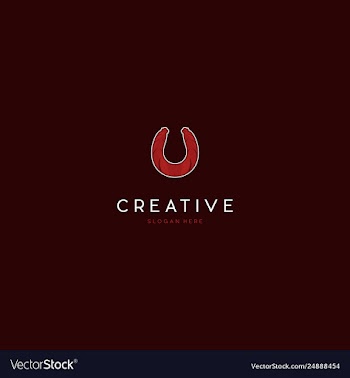 Letter u sausage delicious creative logo vector image