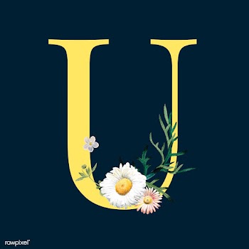 Letter U with blossoms | Free stock vector - 545000
