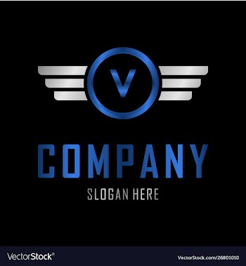 Letter v automotive creative business logo vector image