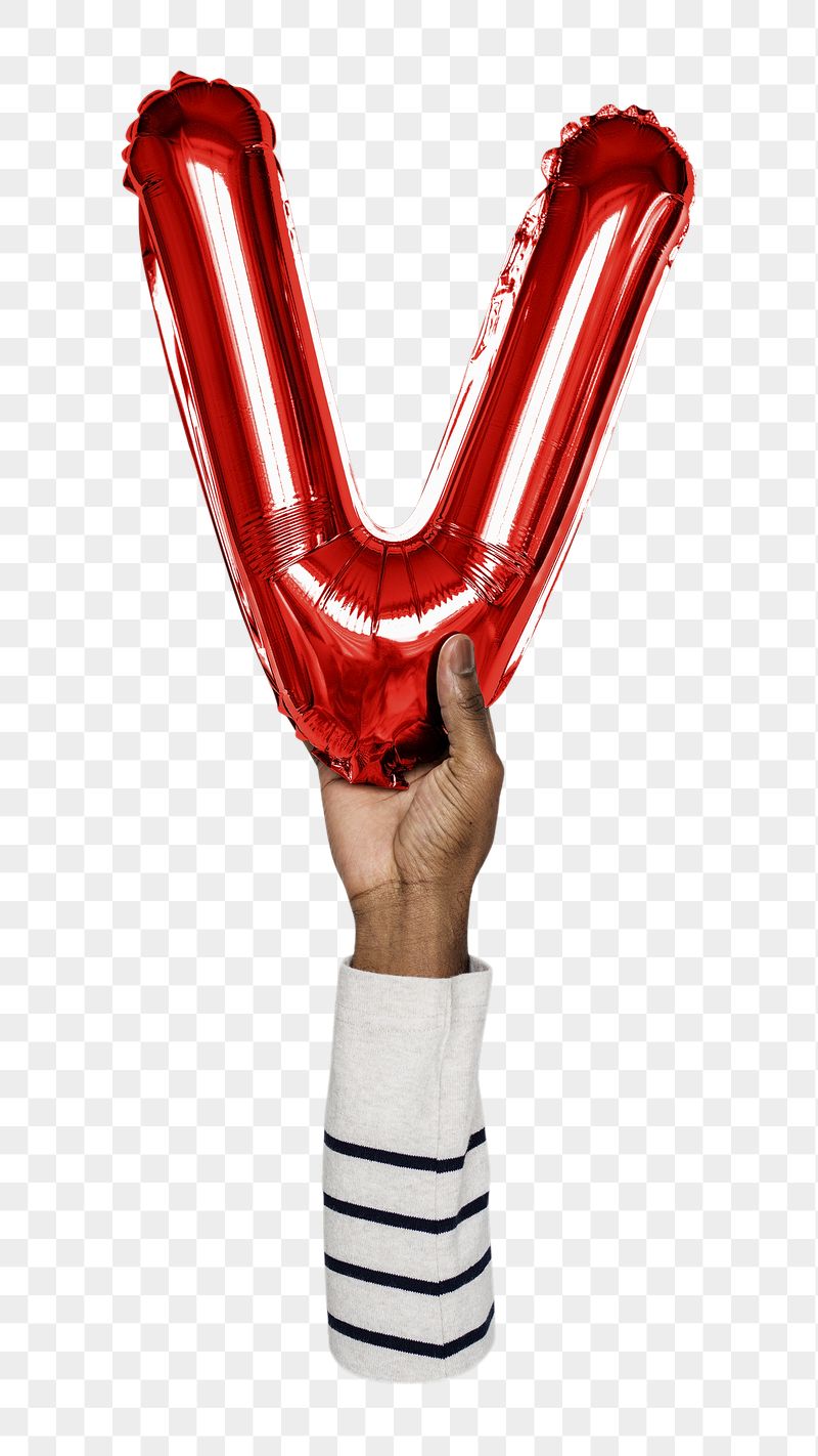 Letter V balloon png sticker, | Free PNG - rawpixel
