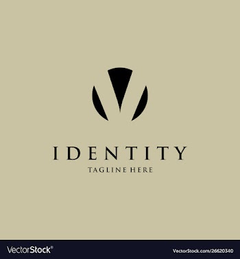 Letter v circle space logo design vector image