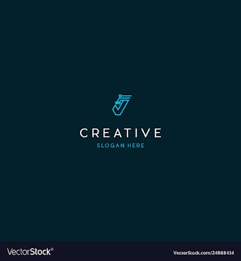 Letter v circuit networking server creative logo vector image