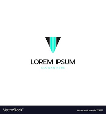 Letter v creative business logo design vector image