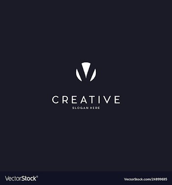 Letter v creative business logo design vector image