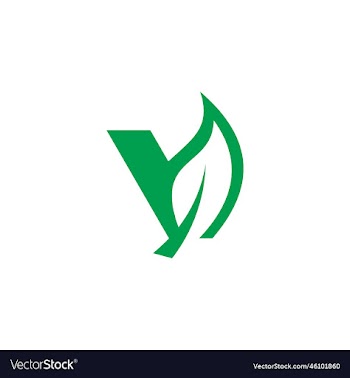 letter v green leaf logo