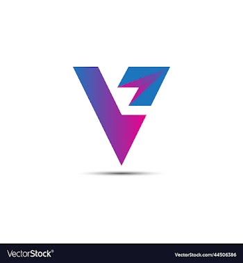 letter v modern logo design icon