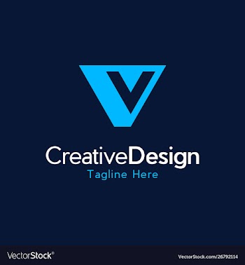 Letter v monogram creative business logo vector image