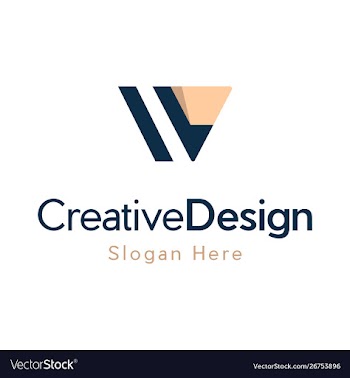 Letter v pencil equipment creative logo vector image