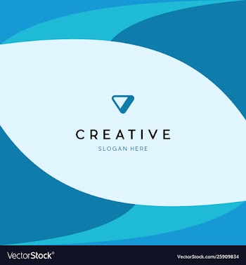 Letter v tech with business card logo design vector image
