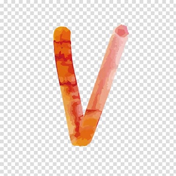 Letter V, Watercolor letters V transparent background PNG clipart