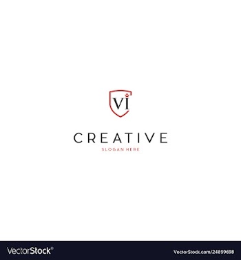 Letter vi safety pets creative business logo vector image