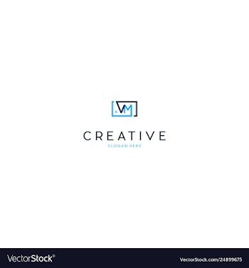 Letter vm property creative business logo design vector image