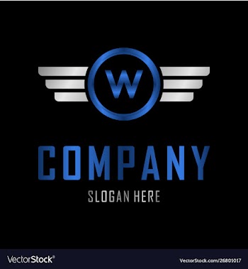 Letter w automotive creative business logo vector image