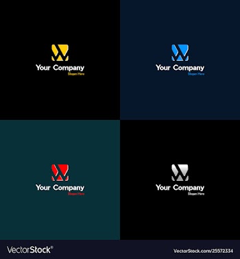Letter w creative business logo design vector image