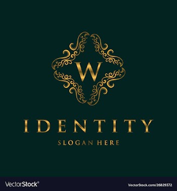 Letter w frame luxury creative business logo vector image