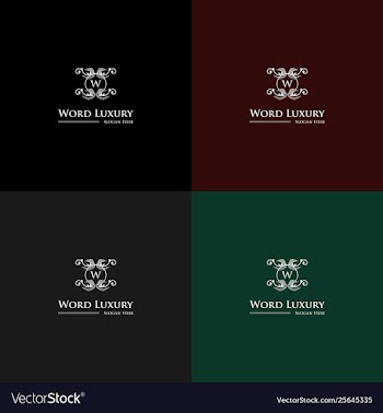 Letter w luxury logo design vector image