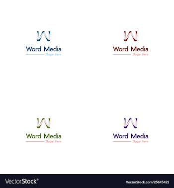 Letter w technology logo design vector image