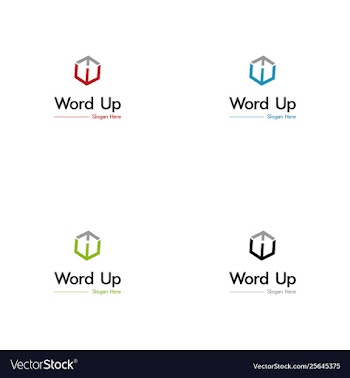 Letter w up creative logo design vector image