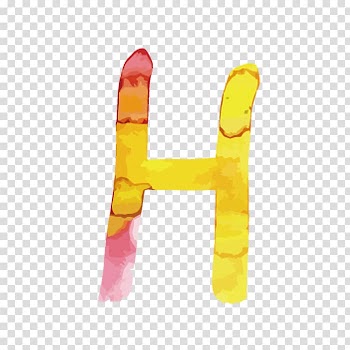Letter Watercolor painting, Watercolor letters H transparent background PNG clipart