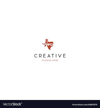 Letter wfd texas town creative business logo vector image
