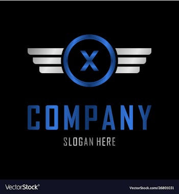 Letter x automotive creative business logo vector image