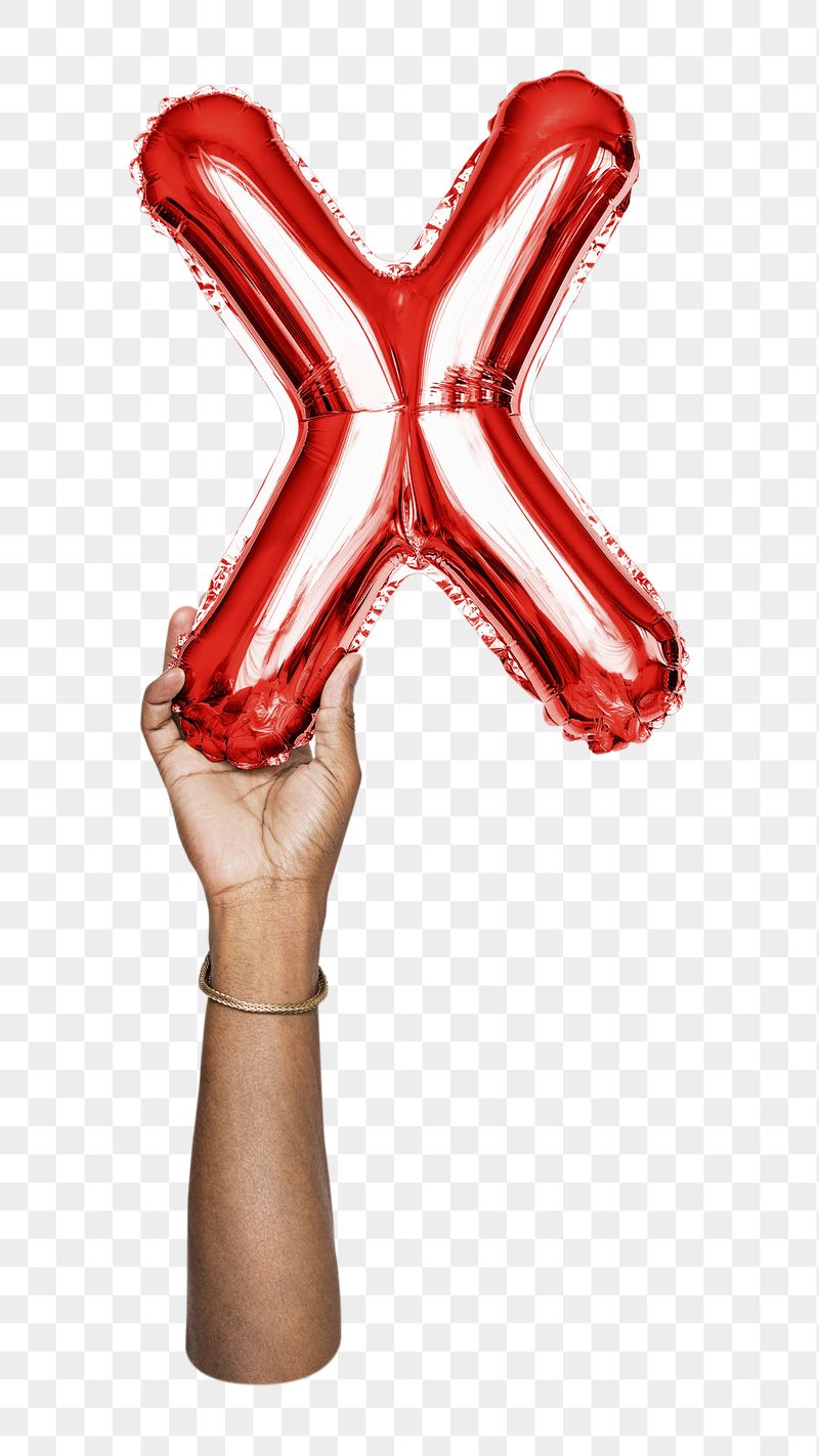 Letter X balloon png sticker, | Free PNG - rawpixel
