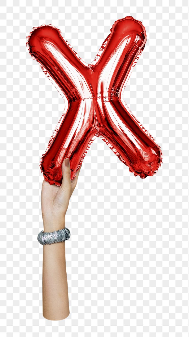 Letter X balloon png sticker, | Free PNG - rawpixel