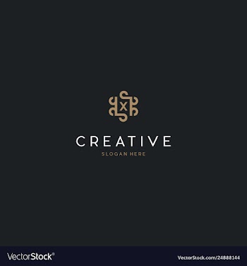 Letter x elegance luxury hotel creative logo vector image