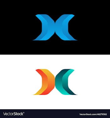 letter x logo design template with gradient