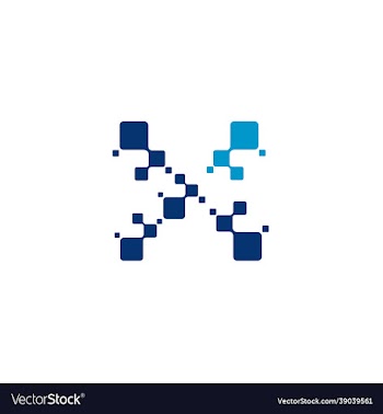 letter x technology template