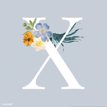 Letter X with blossoms | Free stock vector - 544912