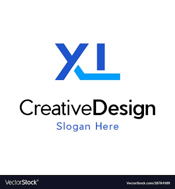 Letter xl creative business logo design vector image