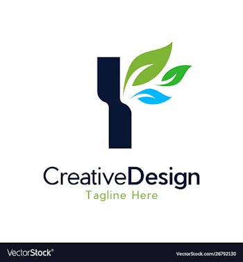 Letter y leaf creative business logo vector image