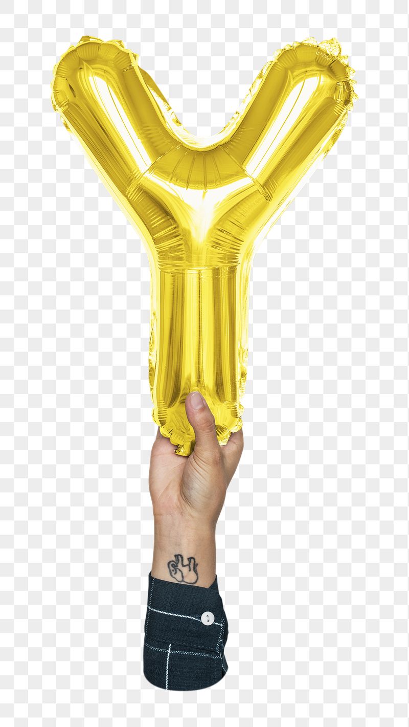 Letter Y png gold balloon | Free PNG - rawpixel