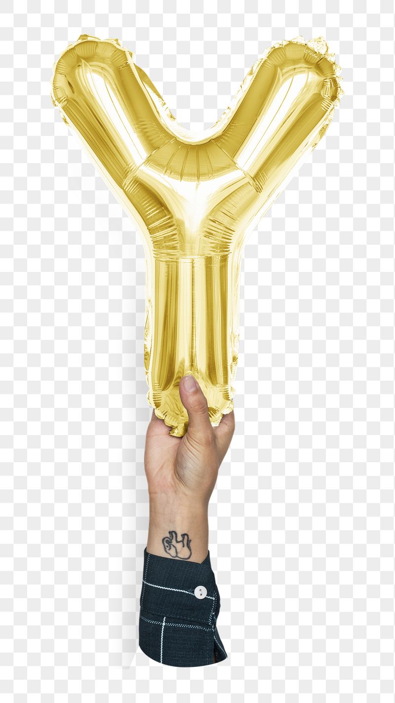 Letter Y png gold balloon | Free PNG - rawpixel