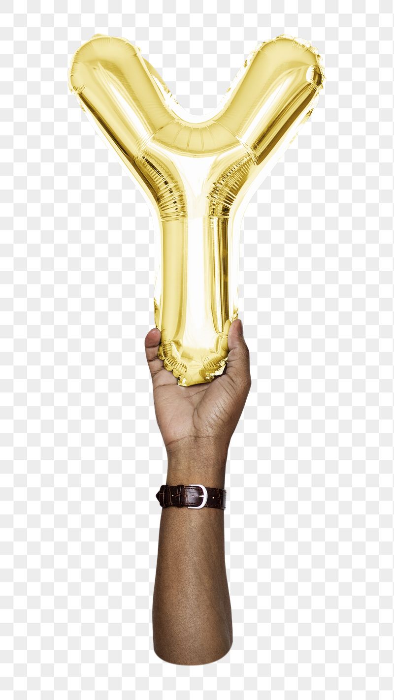 Letter Y png gold balloon | Free PNG - rawpixel