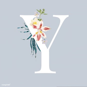 Letter Y with blossoms | Free stock vector - 544948