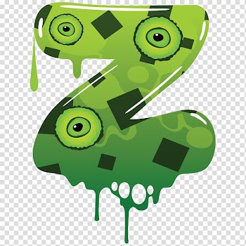 Letter Z , Cartoon hand-painted monster letter z transparent background PNG clipart