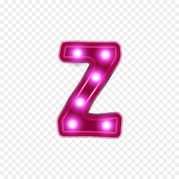 Letter Z Computer file - Red neon alphabet Z 