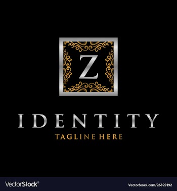 Letter z frame luxury creative business logo vector image